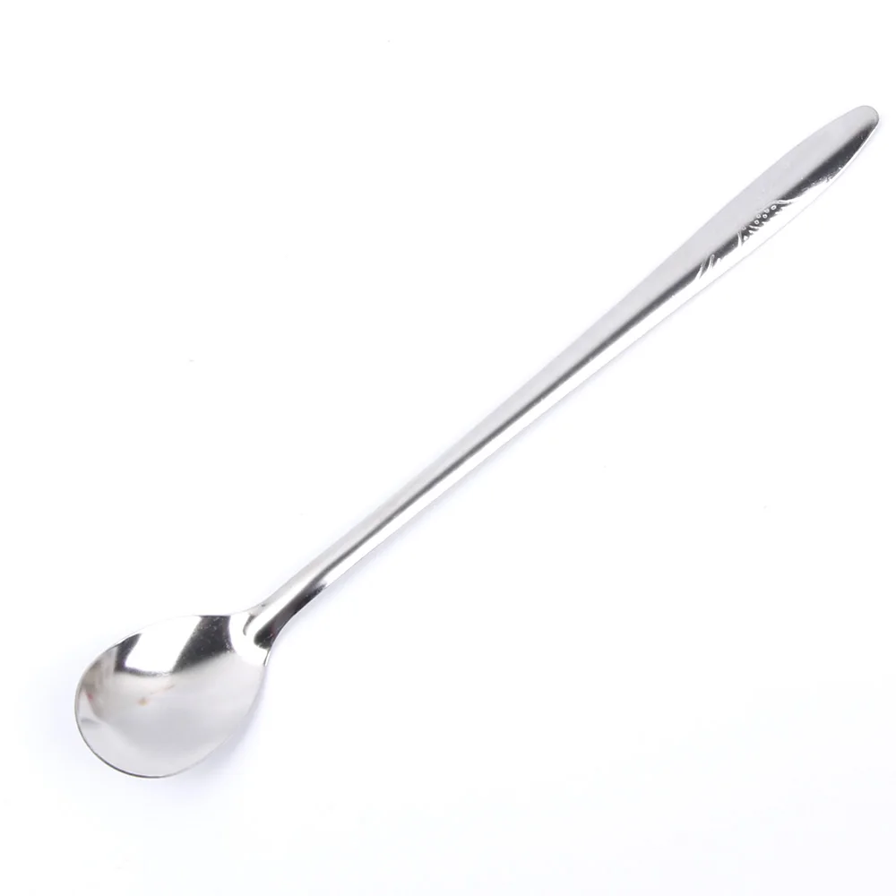 1 шт. кофейная ложка из нержавеющей стали с длинной ручкой для мороженого, десерта, чайная ложка, кухонная ложка серебряного цвета