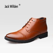 Jack willden/Ботинки martin в британском стиле; мужская хлопковая обувь с острым носком; теплые ботинки; деловые мужские кожаные ботильоны