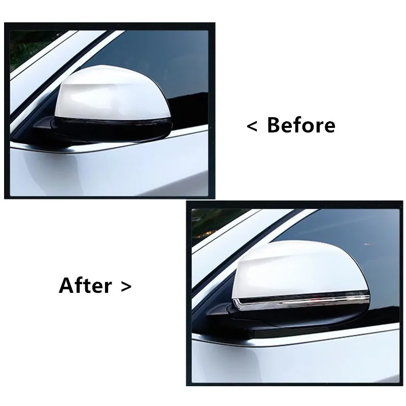 Наклейка из нержавеющей стали для BMW X3 X4 F26 F25-17 Автомобильная дверь наружное зеркало заднего вида декоративная крышка отделка внешние аксессуары