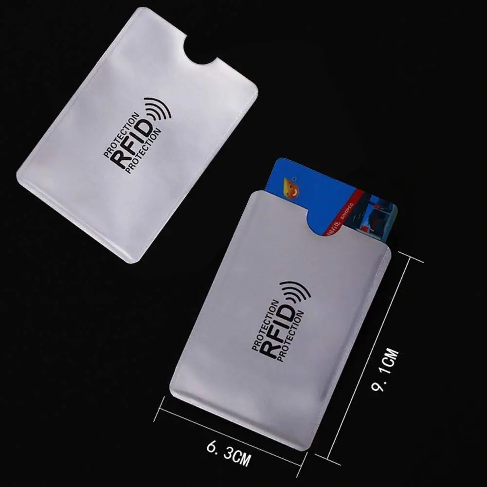 100pcs RFID Shielded Sleeve Card Blocking 13.56mhz IC Card Protection NFC Security Card Prevent Unauthorized Scanning