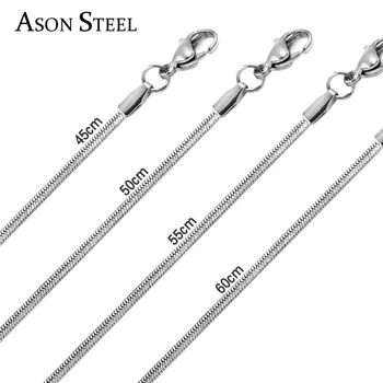 

ASONSTEEL Wholesale 316L Stainless Steel Chain Necklace Width 2mm Length Fashion Round Link Chain Stainless Steel Jewelry