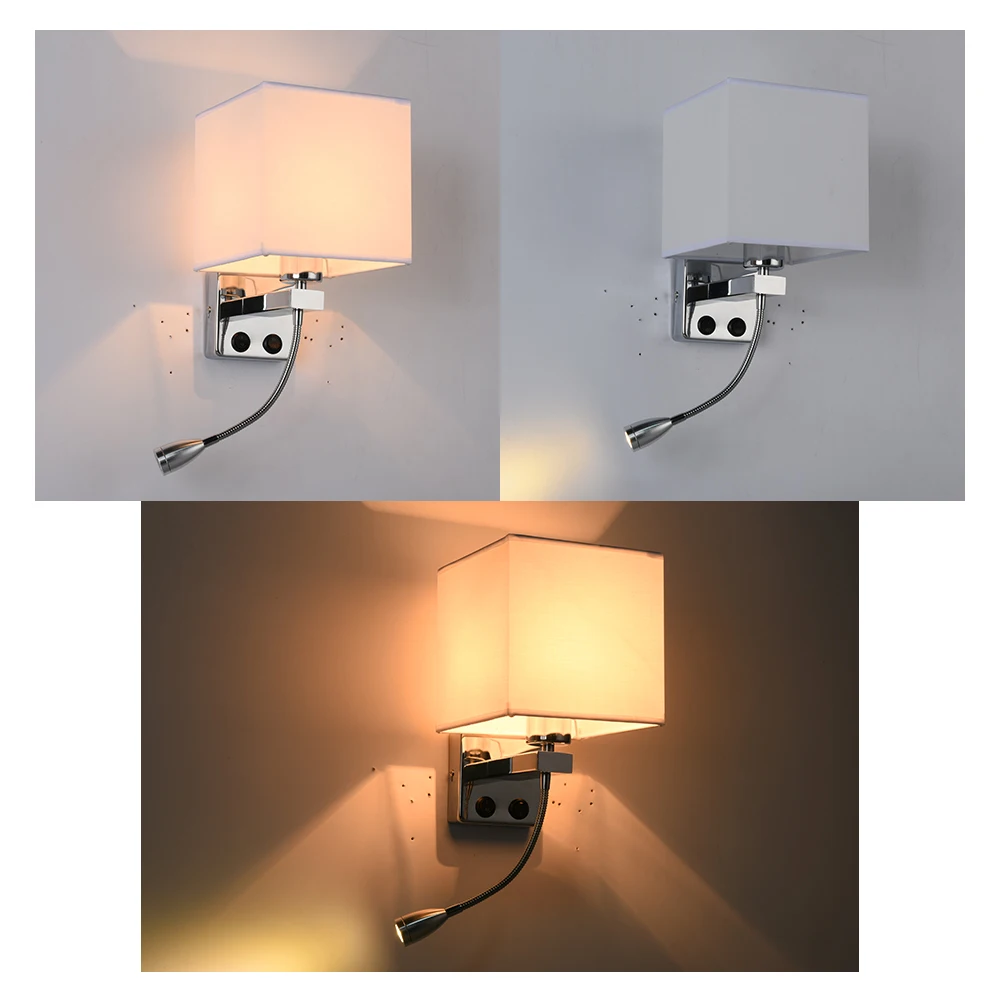 Европейская прикроватная настенная лампа для спальни простая американская светодиодная гостиничная прикроватная лампа