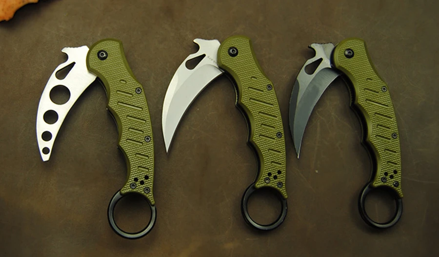 Новинка, складной нож Karambit 5Cr13, лезвие, ABS ручка, для тренировок, кемпинга, карманные тактические ножи для выживания, инструмент для повседневного использования