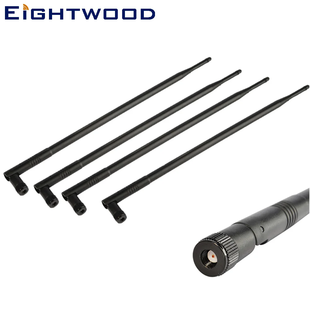 

Eightwood 4pcs 2.4GHz 9dBi Antenna RP-SMA WiFi Aerial Omni-Directional for Routers Asus RT-AC66U RT-N66U RT-N66W RT-N16 RT-AC