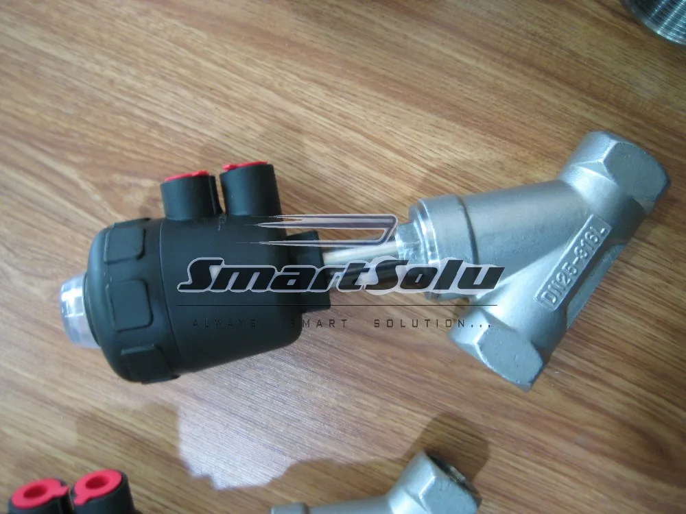 

free shipping DN50 2'' double acting type Pneumatic Stainless Angle Seat Valve