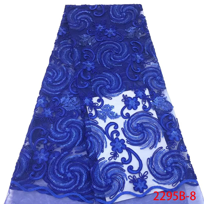 2019 French Mesh Lace Fabric with Sequins Net Fabrics Latest High Quality African Tulle for Dress APW2295B-2 | Дом и сад