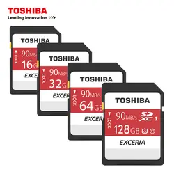 Toshiba карты памяти SD uhs-i U3 128 ГБ до 90mbs 600x32 ГБ SDHC карты SD 64 ГБ карта SDXC флэш 16 г U1 для цифровых зеркальных Камера