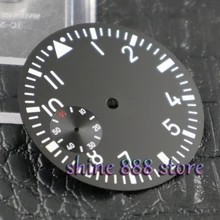 Parnis 38,9 мм черный циферблат зеленый световой циферблат Калибр ETA 6497 мужские часы части