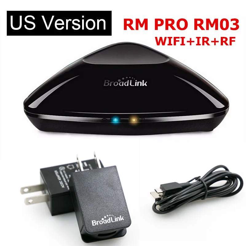 Broadlink RM33 RM Pro+, автоматизация умного дома wifi+ IR+ RF Универсальный Интеллектуальный переключатель дистанционного управления для iphone IOS ipad Android - Цвет: US Plug RM Pro RM33