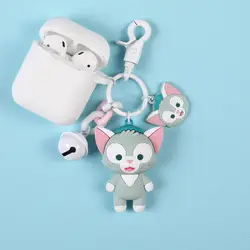 Брелок для Airpods силиконовый наушник аксессуары чехол Стелла медведь кошка брелок для ключей Apple Airpods Bluetooth коробка для наушников