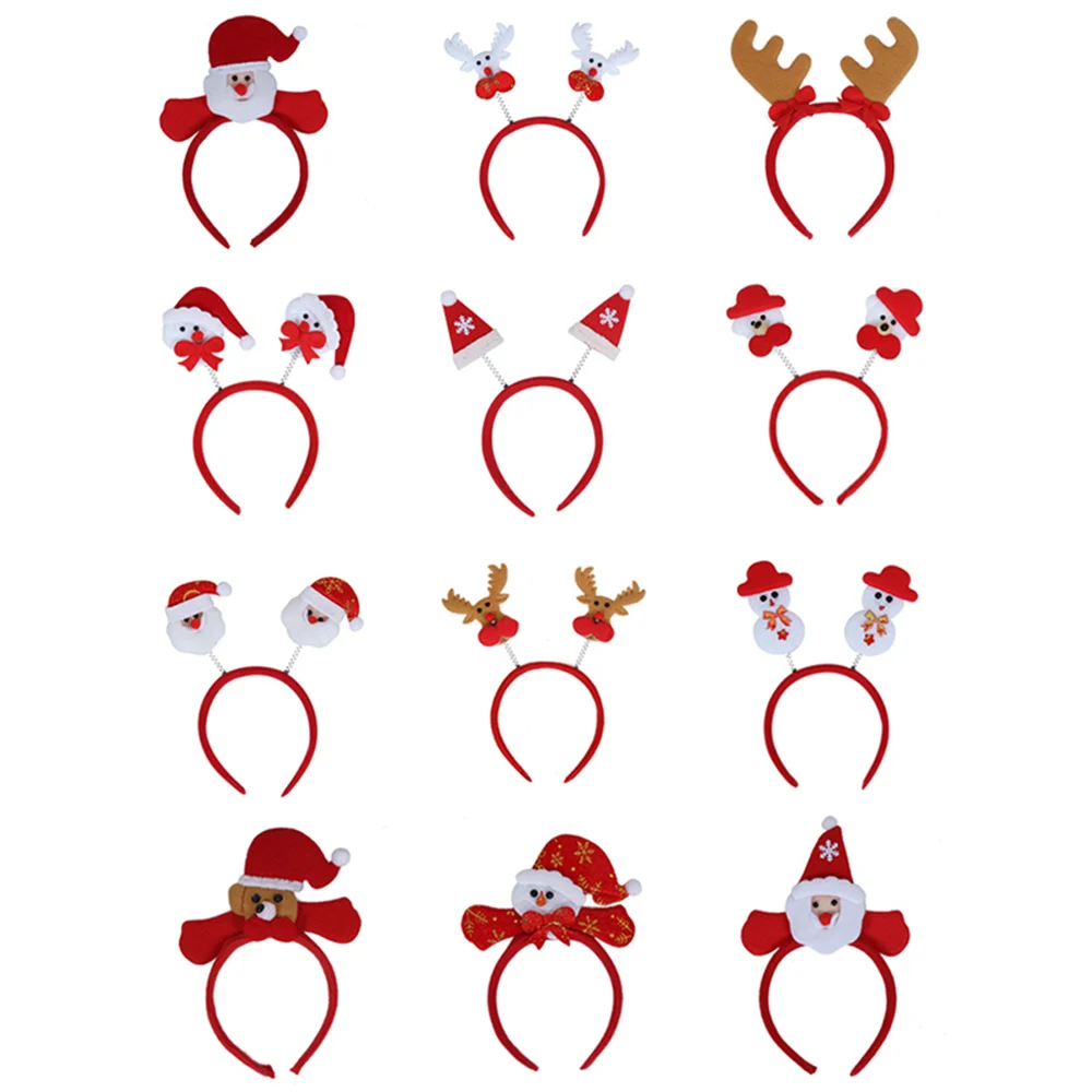 Christmas Headwear Hat Decoration Adult Children Dress Gifts Santa Claus Headband Snowman Hair Hoop Y1041 h