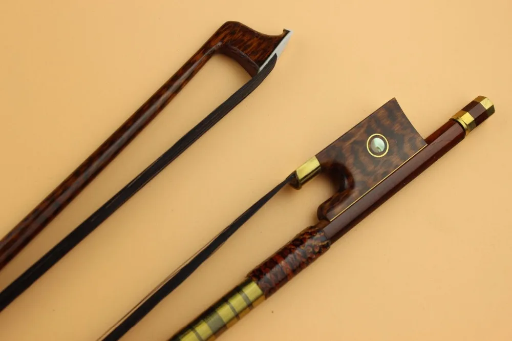 

1 pc Top high quality SNAKEWOOD Violin bow 4/4 size Black Horsehair