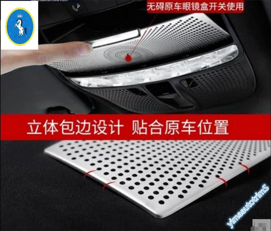Yimaautotrim аксессуары передний ряд крыша лампа для чтения фары крышка отделка комплект для Mercedes Benz C Класс W205 GLC X253