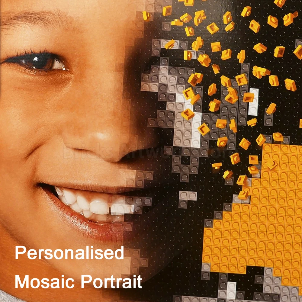 

50*50 MOC Set Pixel Art Personalized Portrait Blocks Mosaic Painting Avatar Build Yourself Fit Legoness 40179 Set Christmas Gift