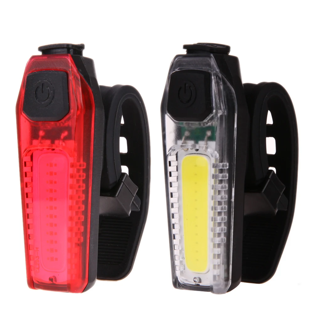 

NEW COB Rear Bike Light Taillight Safety Warning USB Rechargeable Bicycle Lamp 120LM Flux 300mAh 2Colors