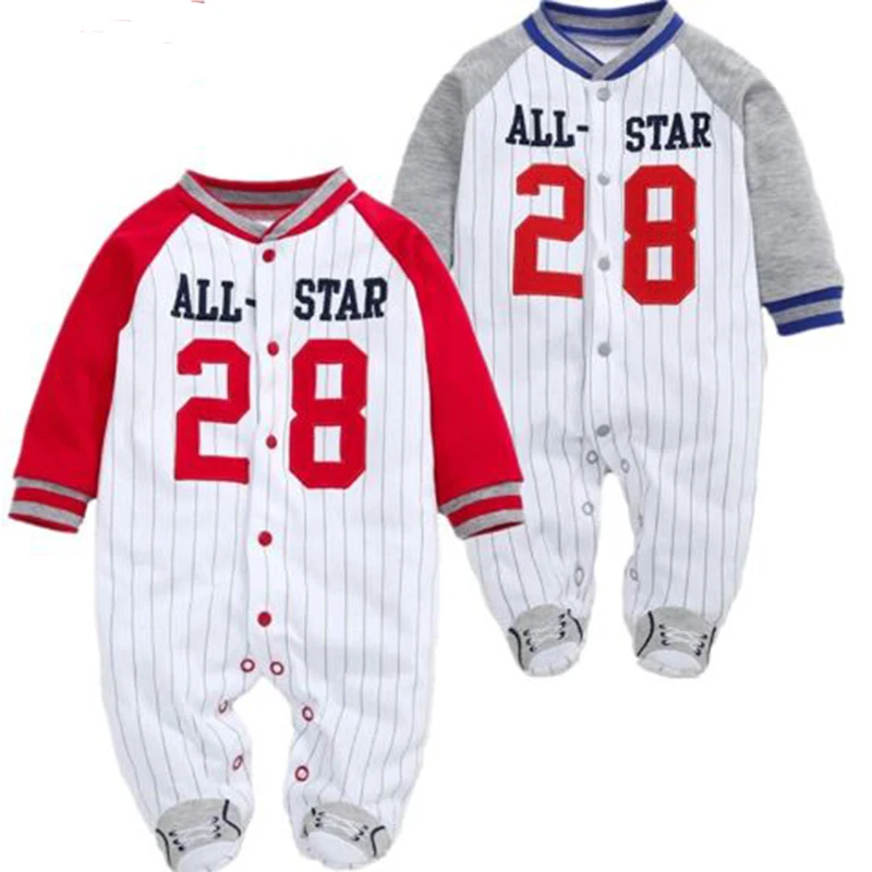 

2018 New Newborn Footies Spring Winter Striped Long Sleeved Jumpsuit Pajamas Baby Boys Boy Bebes Clothes Body Suit