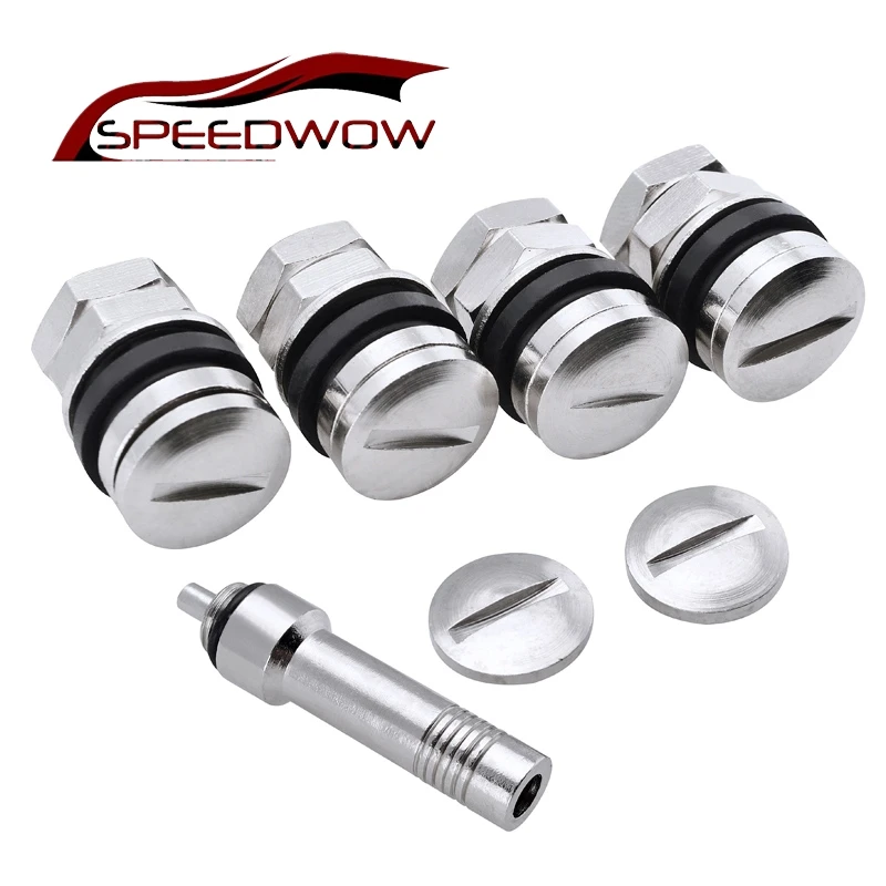 

SPEEDWOW 4PCS Car Tyre Tire Valve Stealth Flush Mount Chrome Car Wheel Valve Stems Tube Cap Air Tyre Tire Valve Caps Stem