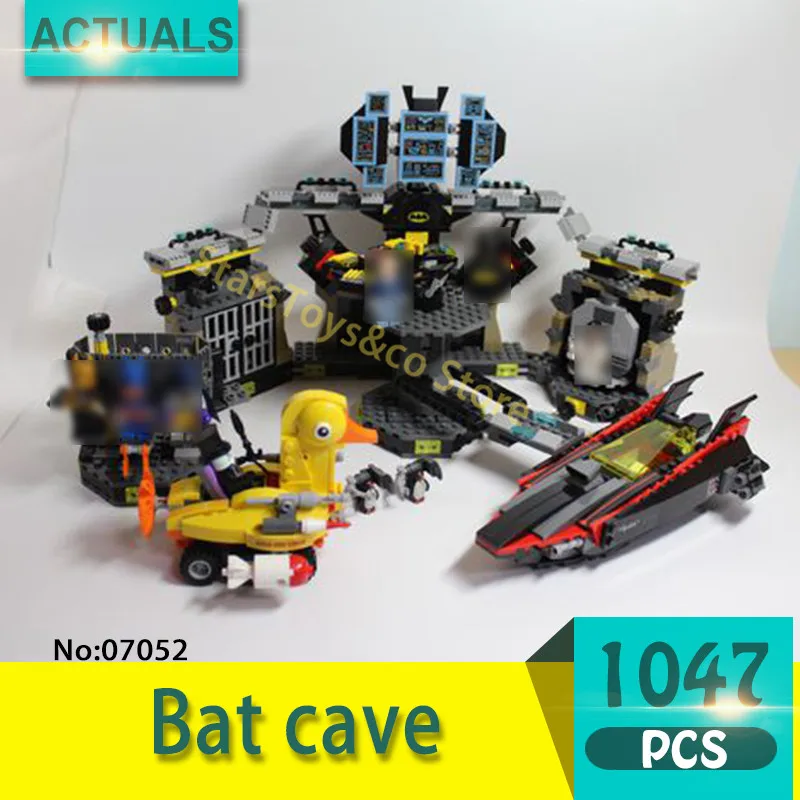 07052 1047Pcs Super heroes Series Bat cave Model Building Blocks Set Bricks Toys For Children Gift Compatible 70909 Education | Игрушки и
