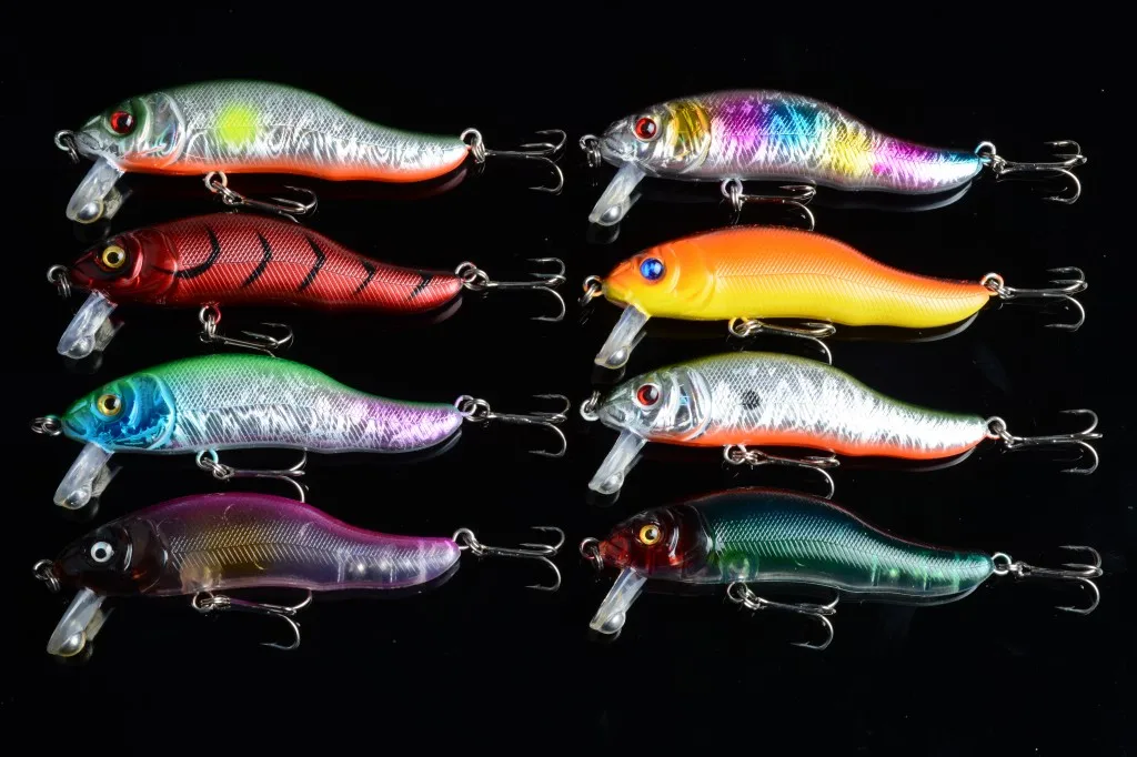 New hot 8PCS 13G 9CM jewfish long shot casting sea bass culter Minnow