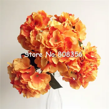 

(5 heads/Piece) Simulation Hydrangea Bunch Artificial Hydrangeas 45cm for Wedding Centerpieces Christmas Decorative Flowers