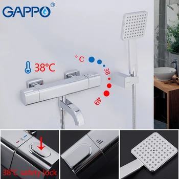 

GAPPO Shower system thermostatic shower mixer waterfall bathroom faucet wall shower faucets rainfall thermostat shower set