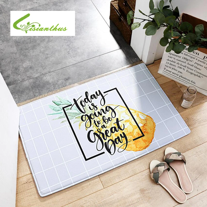 

New Arrive Door Mats for Entrance Door Pineapple Pattern Carpets Living Room Dust Proof Non-Slip Bathroom Mats Home Decor