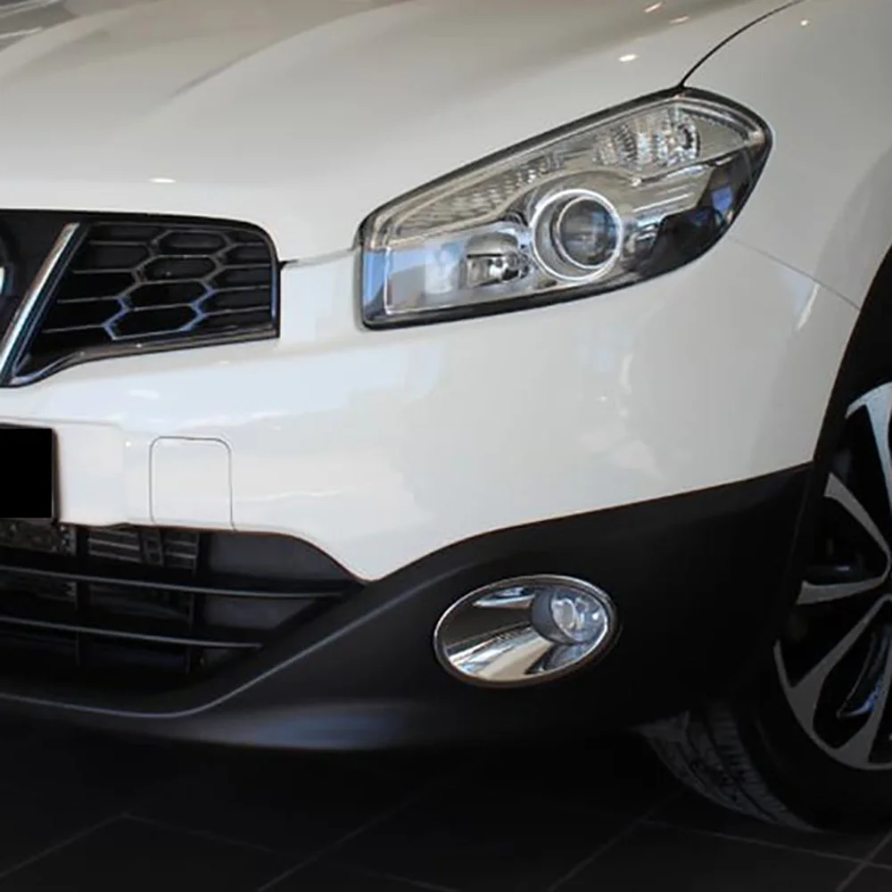 

For Nissan Qashqai And Qashqai+2 2010-2013 Chrome Front Fog Light Cover Trims Head Fog Lamp Frame Car Styling Auto Accessories