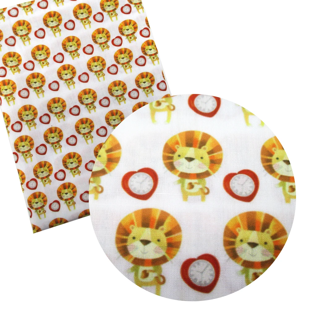 

New 50*145cm Animal Girl Polyester Cotton Fabric Printed Cloth Sewing Quilting Fabrics for Patchwork Needlework DIY,c3396