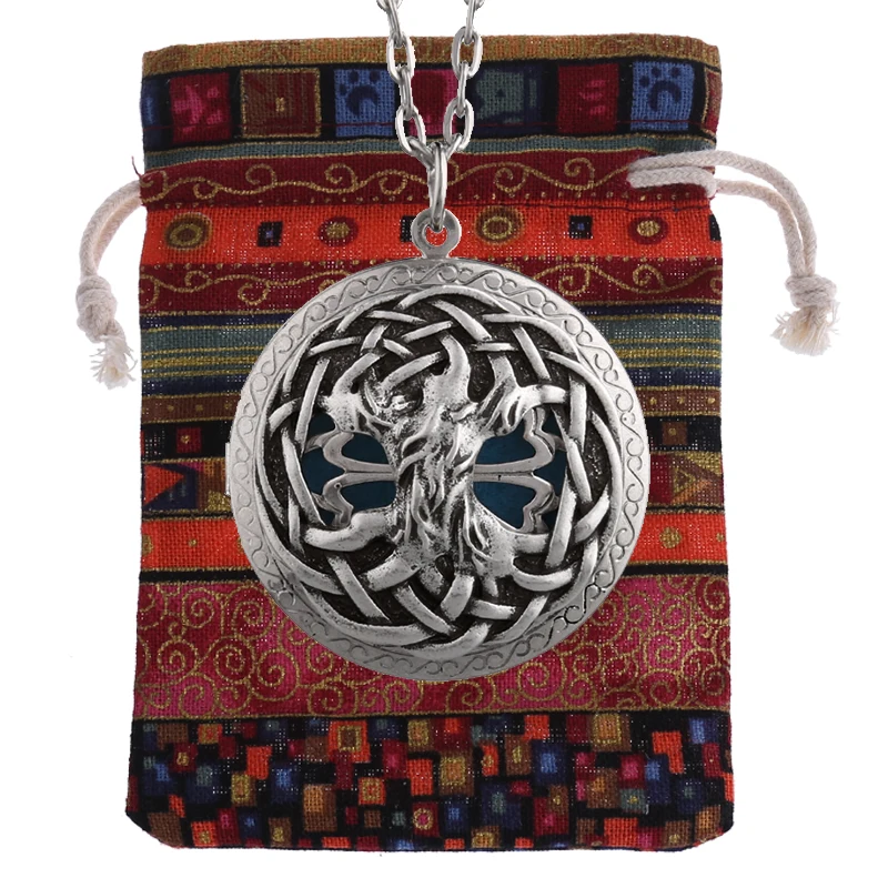 

1pc Celtics Knots Tree of Life Essential Oil Diffuser Locket Necklace Pendant Tree of Life Collections Aroma Jewelry XSH-519