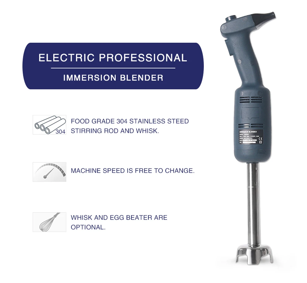 

Variable Speed Electric Food Hand Blender Immersion Mixing Stick Egg Beater Food Multi-function Commercial Cooking Kitchen Tool