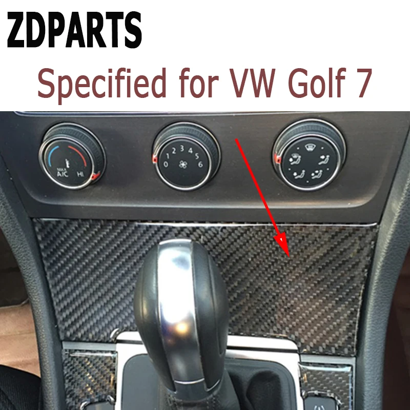 ZDPARTS наклейки на центральную консоль переменного тока из углеродного волокна для