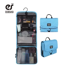 ECOSUSI New Cosmetic Bag Polyester Women Cosmetic Cover Fashion Cosmetics Cases Make Up Bag Toiletry Bags For Women Travel Bags