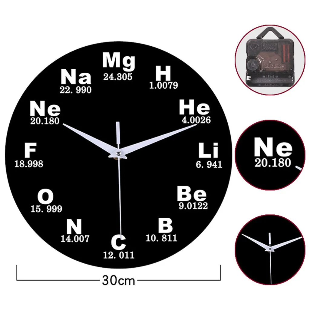 1 шт., химический элемент, таблица, Виниловая пластинка, настенные часы, химия, математика, формула, наука, настенные часы, гик, графический класс
