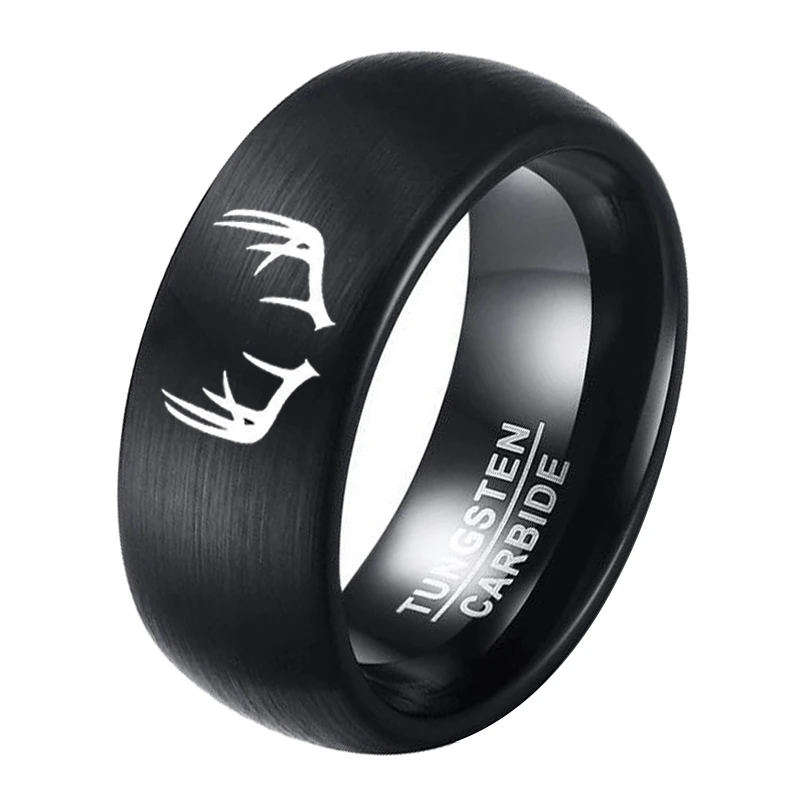 deer antler tungsten wedding ring