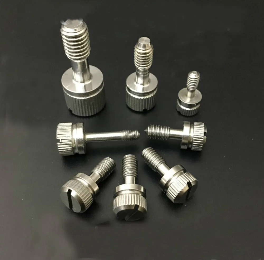 10Pcs M6 Slotted Stainless steel screws Tightly locked Knurled Socket Cap Head screw bolt 12mm