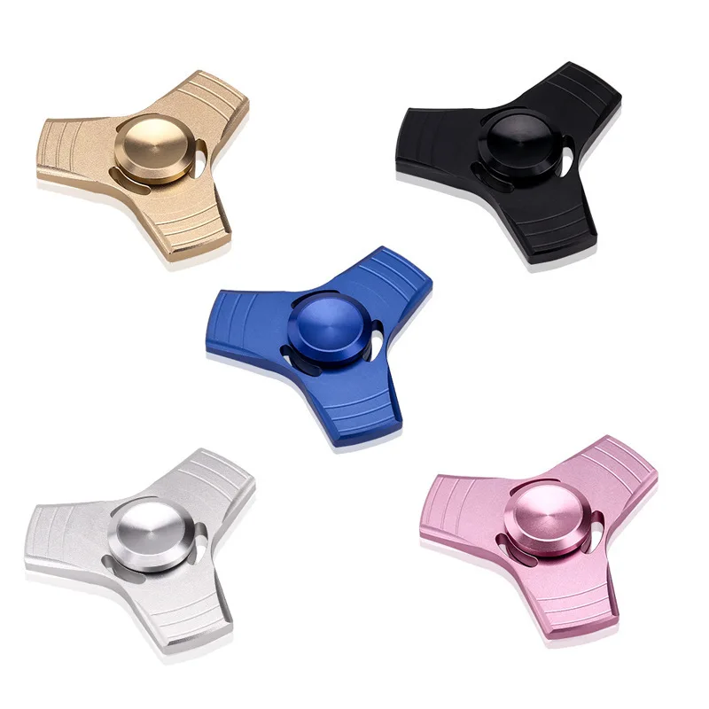 EDC Fidget Spinner UFO Tri girador Girador Mão Zinco Liga de Alumínio Fidget Brinquedo Estresse Ansiedade Adultos Criança de Metal Giratório 50 PÇS/LOTE