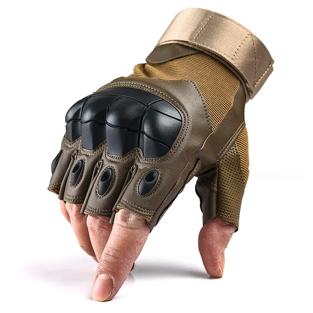 US $10.02 Tactical Hard Knuckle Half finger Gloves Men's Army Military Combat Hunting Shooting Airsoft Paintb