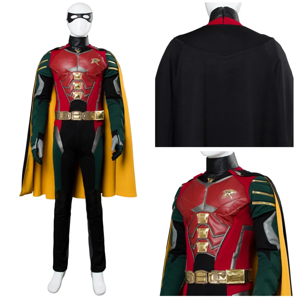 

Titans Richard Grayson Robin Cosplay Costume Outfit Superhero Halloween Carnival Costumes Jumpsuit For Adult Men Women