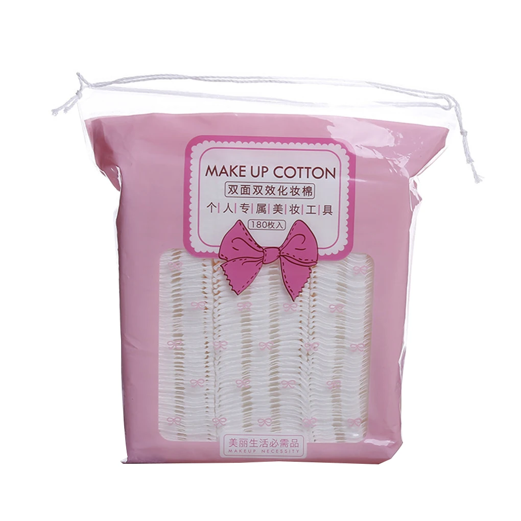 

BGVfive180PCS/Set Double-sided Pressed Cotton Pads Makeup Nail Polish Remover Wipes Hydropathic Compress Facial Puff