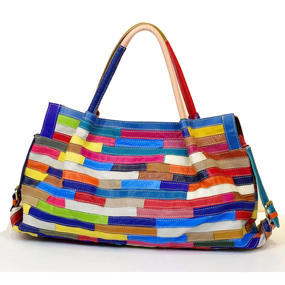 

SUNNY BEACH Brand Genuine Leather Bags Classic Designer Shoulder Bag Women Handbags striped stitching Female Bag Lady Bag