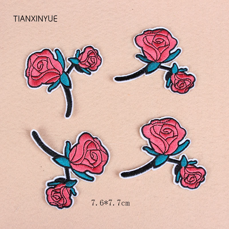 Buy TIANXINYUE 10pcs Double rose Flower Patch Applique