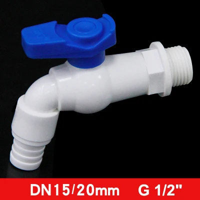 1pc Plastic faucet 1/2" male thread PC water tap garden irrigation water va SY