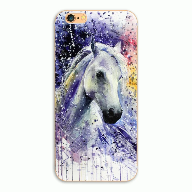 Hot sell color horse Phone Hard Plastic Case Cover for iPhone 5 5s se 6 6s plus 7 7plus 8 8plus