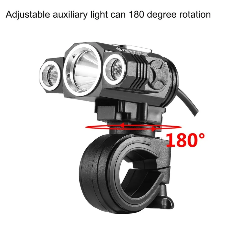 Flash Deal Deroace Adjustable High Light Bicycle Headlight USB Charging Lamp 3 Mode X3 T6 LED Bike Head Light Cycling Front Lamp HOT Sales 4