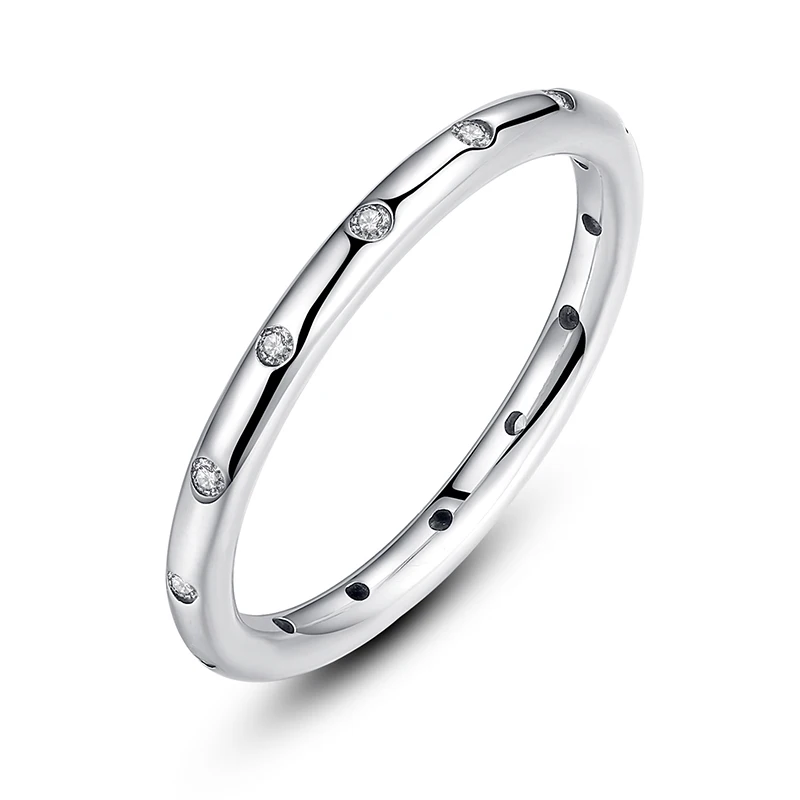 2017 европейские классические Стиль кольцо капли stackable Ring полированная 100% стерлингового серебра 925 Оригинальный кольцо для Для женщин