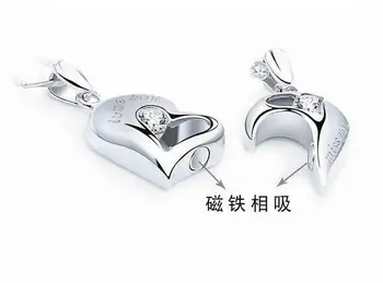 

Silver Men's and Women's Love Pendant Lettering necklace
