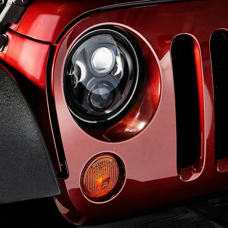 Free Shipping 7 Inch 60W LED Headlight Head light lamps H4 - H13 White Headlight FOR Jeep Wrangler JK TJ (1)