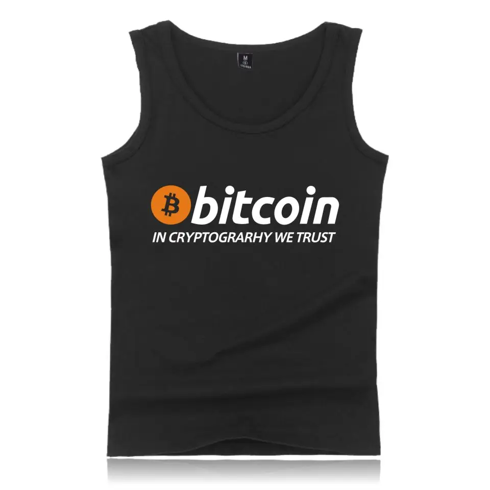 Новинка Биткоин In Cryptograrhy We Trust майка рубашка для мужчин и женщин повседневный