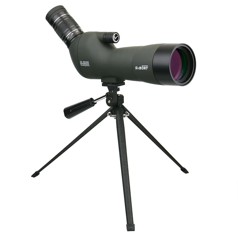 Visando o Escopo Prisma à Prova Svbony Ocular Bak4 Dwaterproof Água Zoom Telescópio Fmc Lente Objetiva Caça Tiro Sv29 20-60x60 23mm 6 High Quality Esporte e Lazer