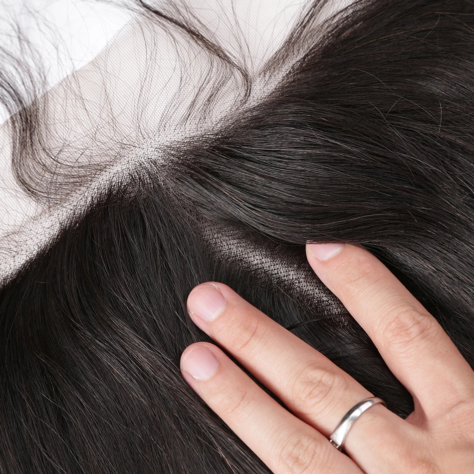 Luvin парики из натуральных волос на кружевной Фронтальная застежка с волосами младенца волосы прямые 13x6 уха до уха предварительно вырезанные несекущиеся бразильские вьющиеся волосы Remy застежка